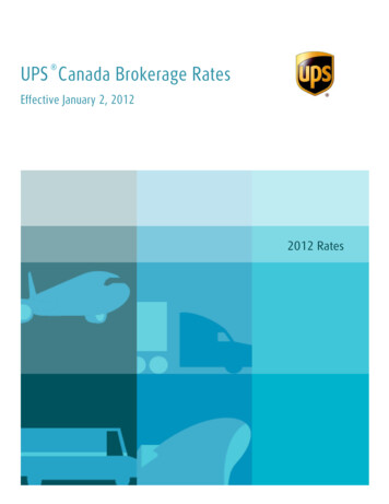 UPS Canada Brokerage Rates