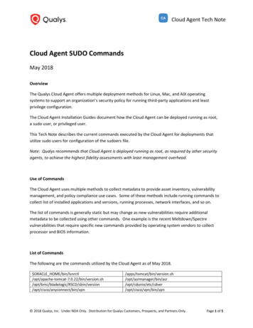 Cloud Agent SUDO Commands - Qualys