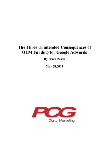 The Three Unintended Consequences Of OEM Funding For .