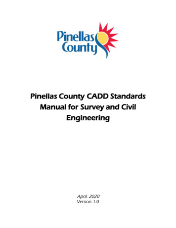 Pinellas County CADD Standards Manual For Survey And 