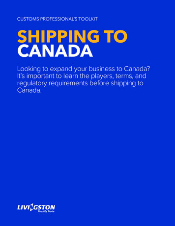 CUSTOMS PROFESSIONAL’S TOOLKIT SHIPPING TO CANADA