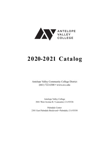 2020-2021 Catalog - AVC