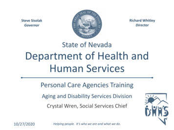 State Of Nevada Department Of Health And Human Services