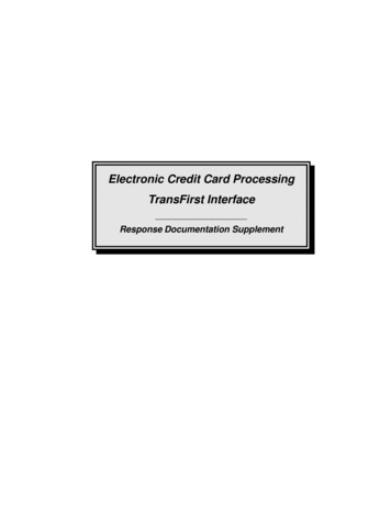 Electronic Credit Card Processing TransFirst Interface