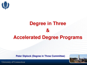 Degree In Three Accelerated Degree Programs