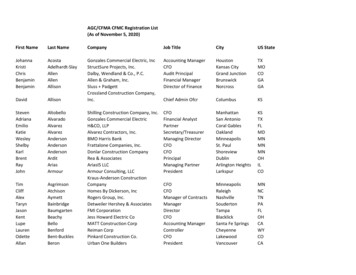 AGC/CFMA CFMC Registration List (As Of November 5, 2020 .