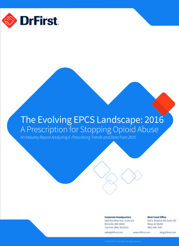 The Evolving EPCS Landscape: 2016