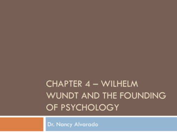 Chapter 4 – Wilhelm Wundt And The Founding Of Psychology