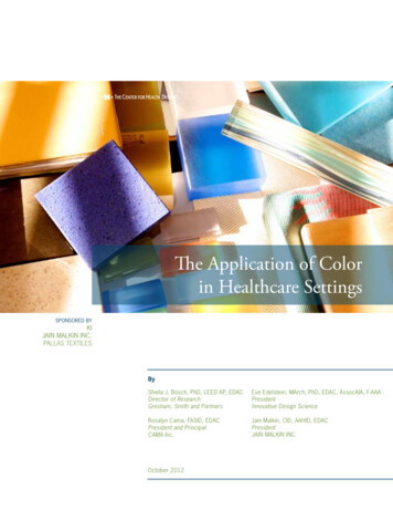 The Application Of Color In Healthcare . - Health Design
