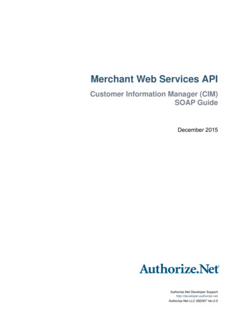 Merchant Web Services API - Authorize 