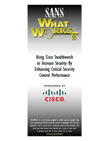 Using Cisco Stealthwatch To Increase Security By Enhancing .