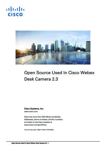 Open Source Used In Cisco Webex Desk Camera 2