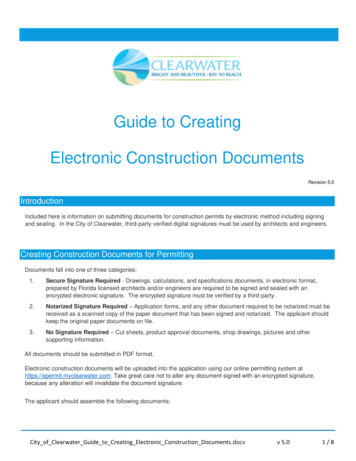 Guide To Creating Electronic Construction Documents