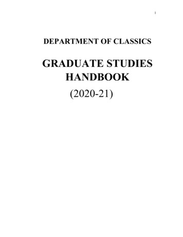 Graduate Student Handbook - Classics.ucsb.edu