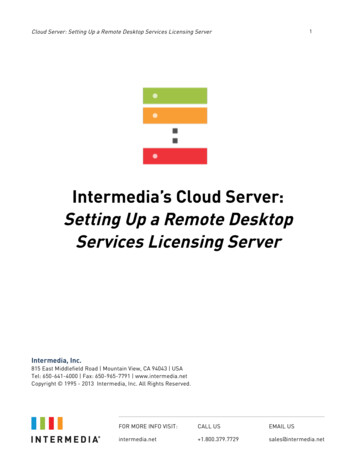 Cloud Server Remote Desktop Services 130506