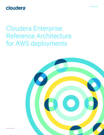 Cloudera Enterprise Reference Architecture For AWS 