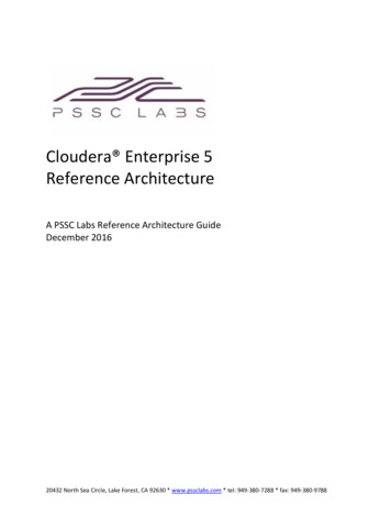Cloudera Enterprise 5 Reference Architecture