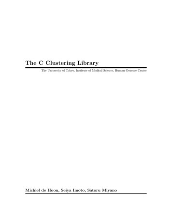 The C Clustering Library