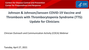 Johnson & Johnson/Janssen COVID-19 Vaccine And 