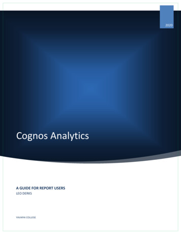 Cognos Analytics - Y C