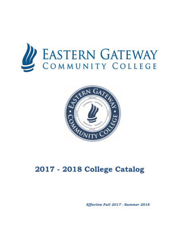 2017 - 2018 College Catalog - EGCC