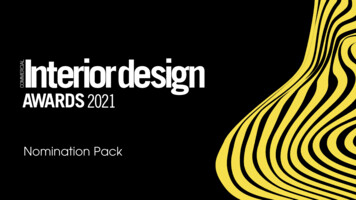 Nomination Pack - Commercial Interior Design