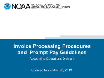 Invoice Processing Procedures And Prompt Pay Guidelines