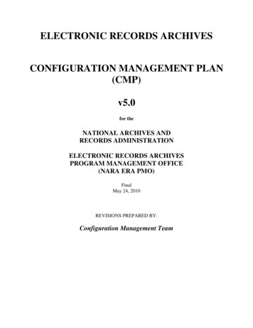 Document: Configuration Management Plan - Archives