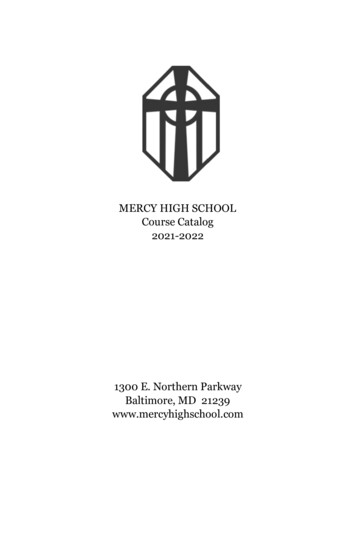MERCY HIGH SCHOOL Course Catalog 2021 2022