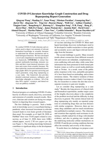 COVID-19 Literature Knowledge Graph Construction And Drug .