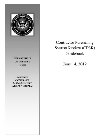 Contractor Purchasing System Review (CPSR) Guidebook