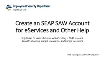 Create An SEAP SAW Account For EServicesand Other Help