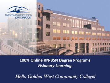 100% Online RN-BSN Degree Programs Visionary Learning.