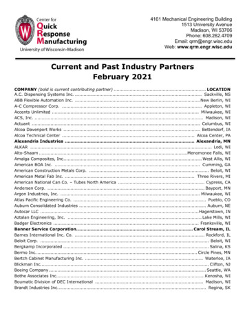 Current And Past Industry Partners February 2021