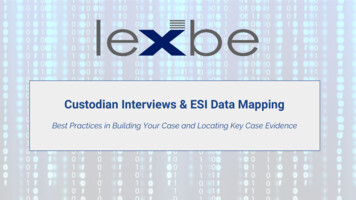 Custodian Interviews & ESI Data Mapping - Lexbe