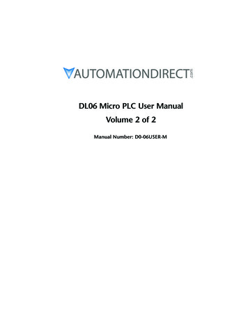 DL06 Micro PLC User Manual Volume 2 Of 2