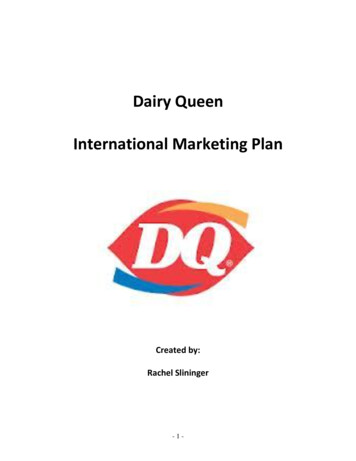 Dairy Queen International Marketing Plan