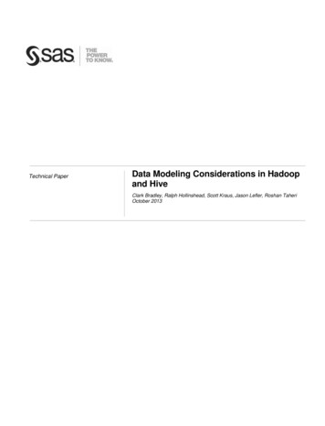Data Modeling Considerations In Hadoop And Hive
