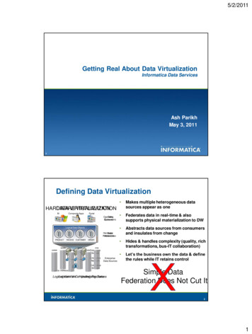 Getting Real About Data Virtualization - Informatica