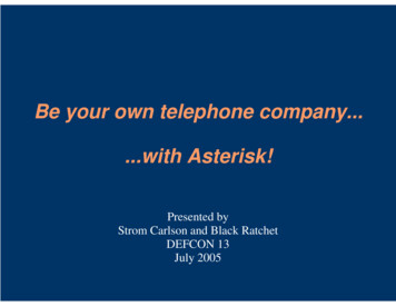 Be Your Own Telephone Company With Asterisk!