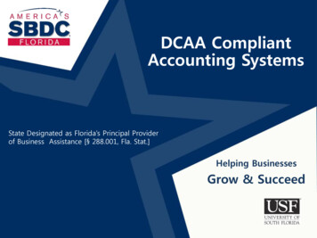 DCAA Compliant Accounting Systems - Florida SBDC