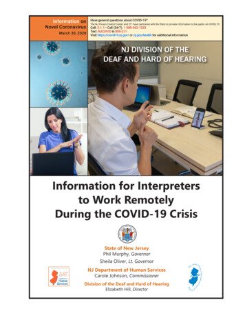 Information For Interpreters To Work Remotely During The .