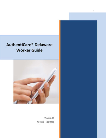 AuthentiCare Delaware Worker Guide