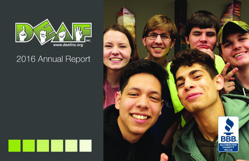 2016 Annual Report - DEAF Inc.