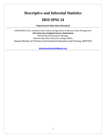 Descriptive And Inferetial Statistics IBM SPSS 24