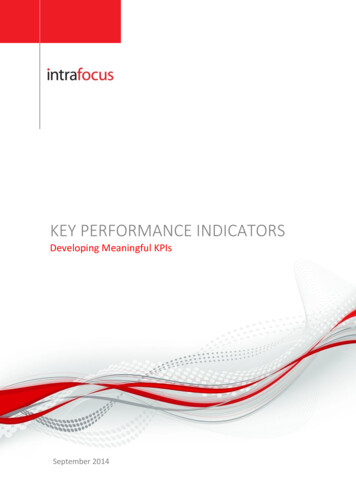 Key Performance Indicators - Intrafocus