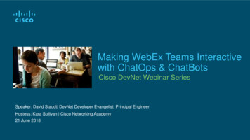 Making WebEx Teams Interactive With ChatOps & ChatBots