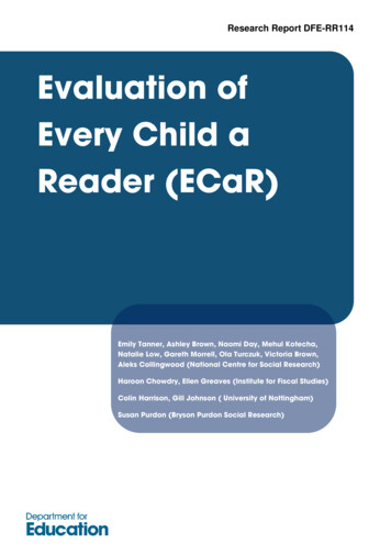 Evaluation Of Every Child A Reader (ECaR)