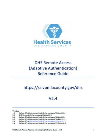 DHS Remote&Access (AdaptiveAuthentication) 