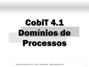 CobiT 4.1 Domínios De Processos - WordPress 